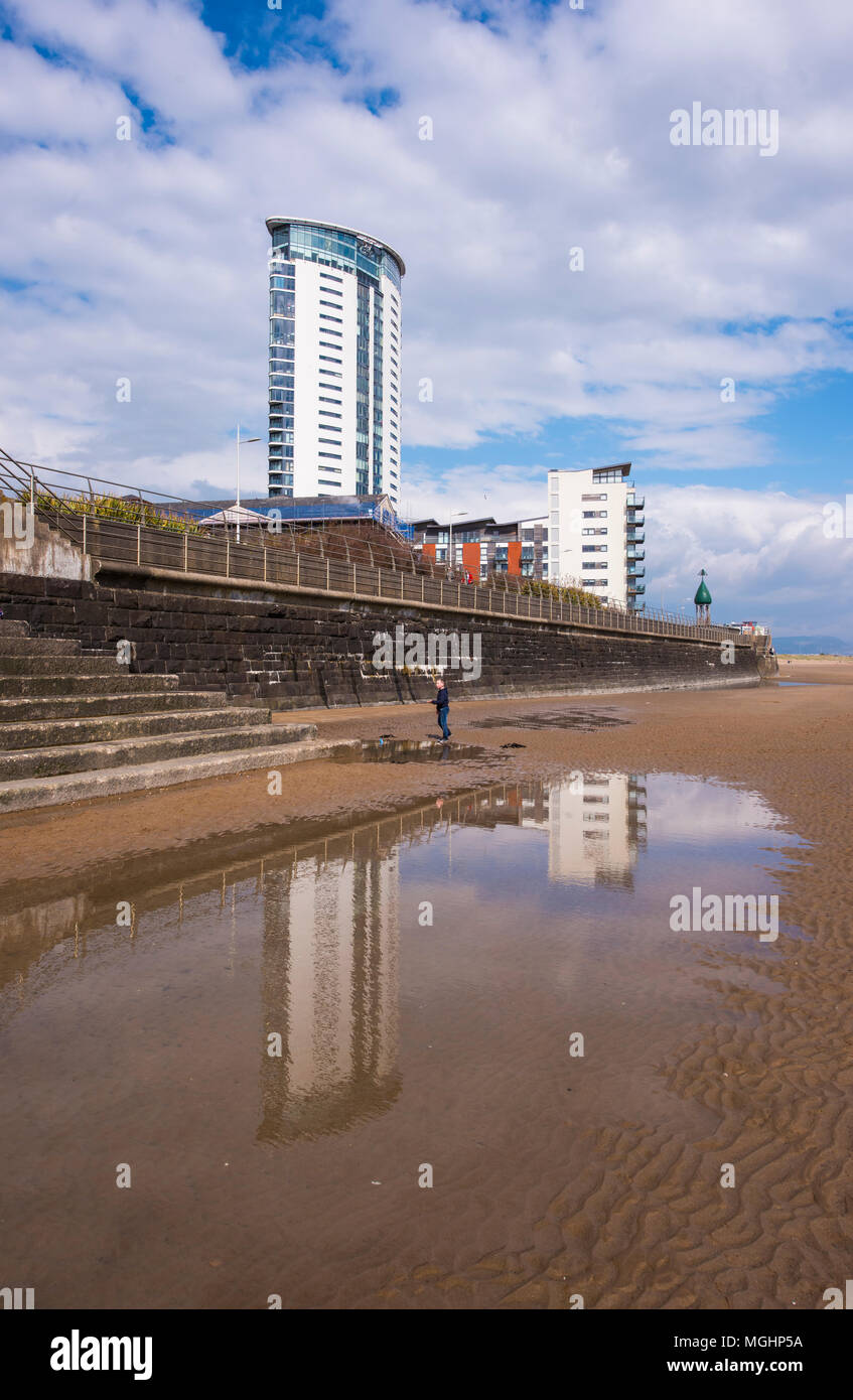 La Millennium Tower, Swansea, South Wales, Regno Unito Foto Stock