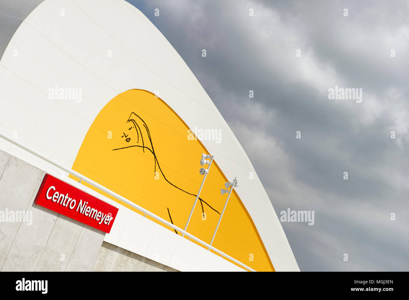 Oscar Niemeyer Centro Culturale Internazionale. Aviles, Asturias, Spagna, Europa Foto Stock