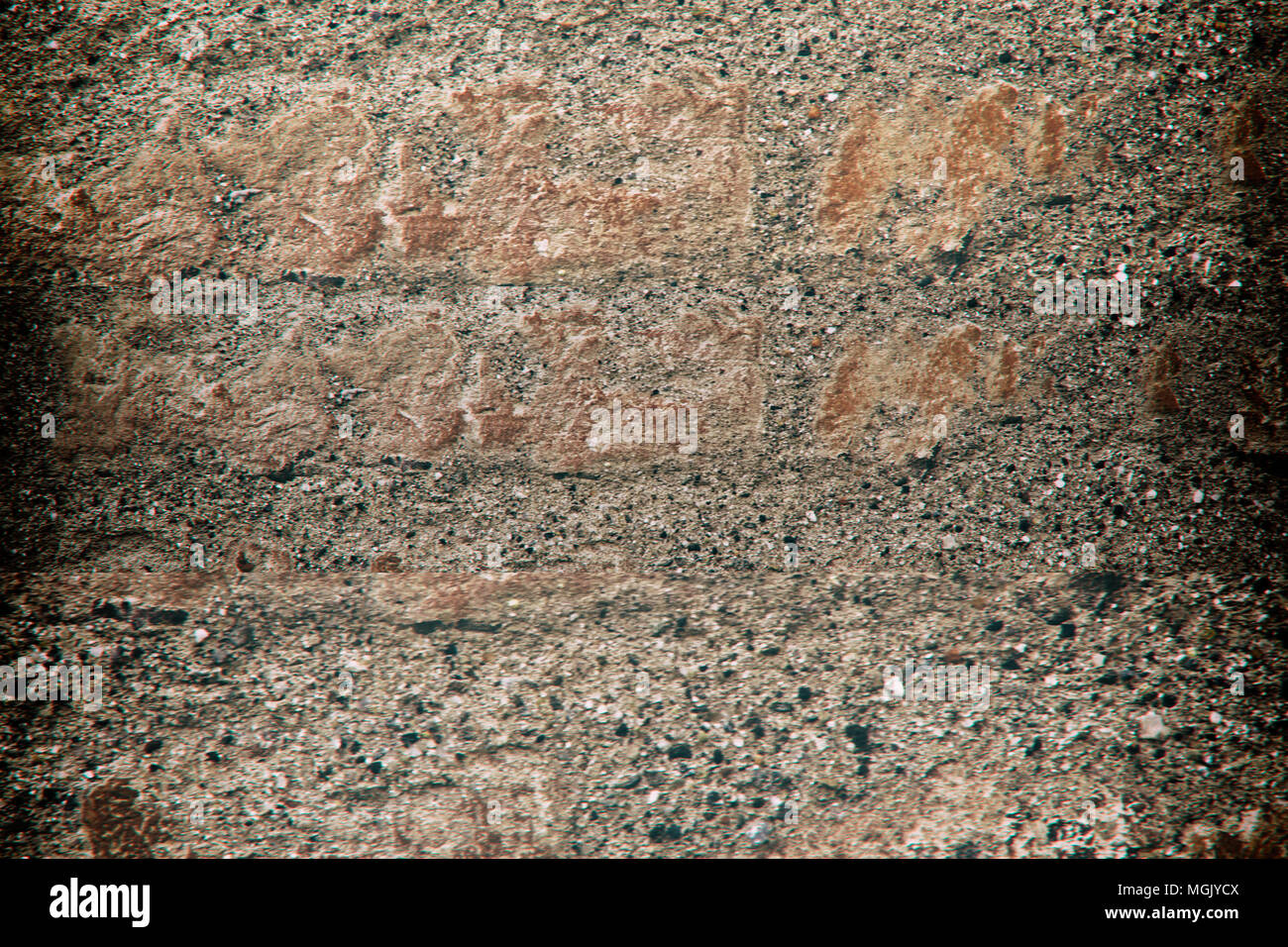Vintage di parete di mattoni, texture di sfondo di cemento per sito web o dispositivi mobili. Foto Stock