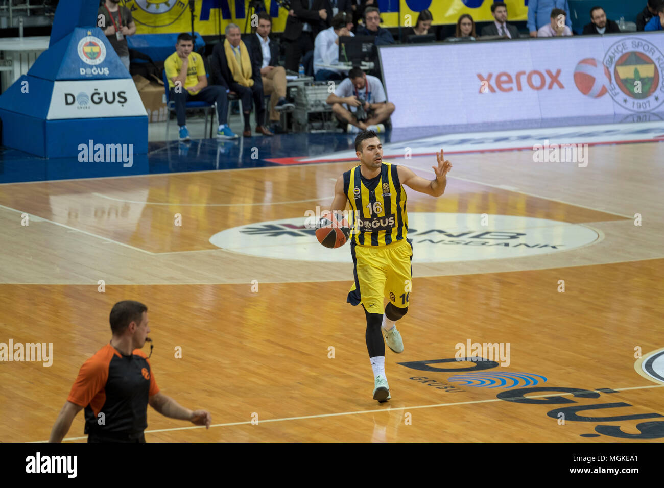 Kostas Sloukas giocatore di pallacanestro professionale per il Fenerbahçe Foto Stock