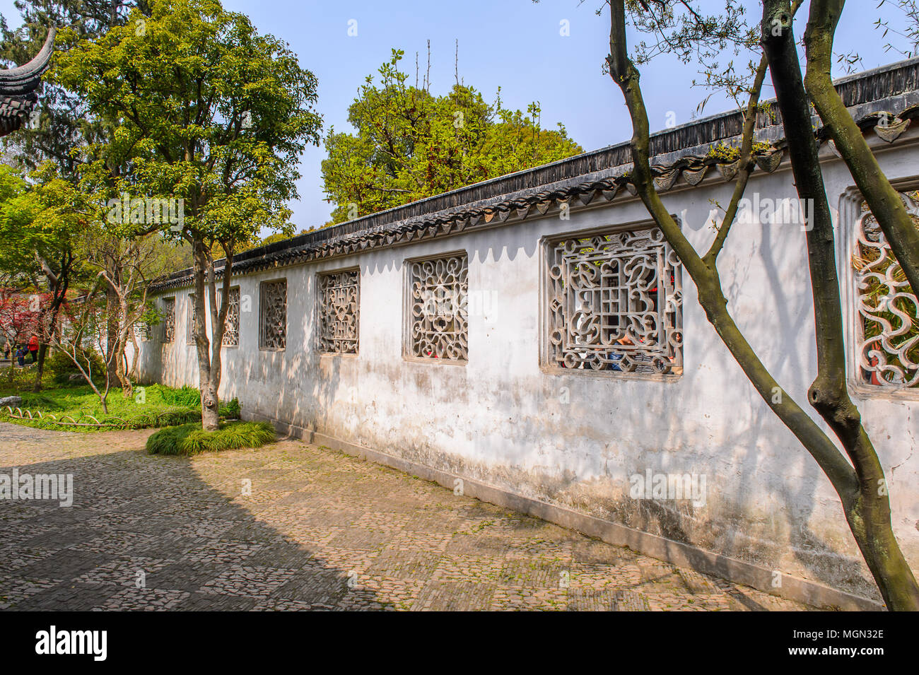 L'Humble Administrator's Garden, un giardino Cinese di Suzhou, un sito Patrimonio Mondiale dell'UNESCO Foto Stock