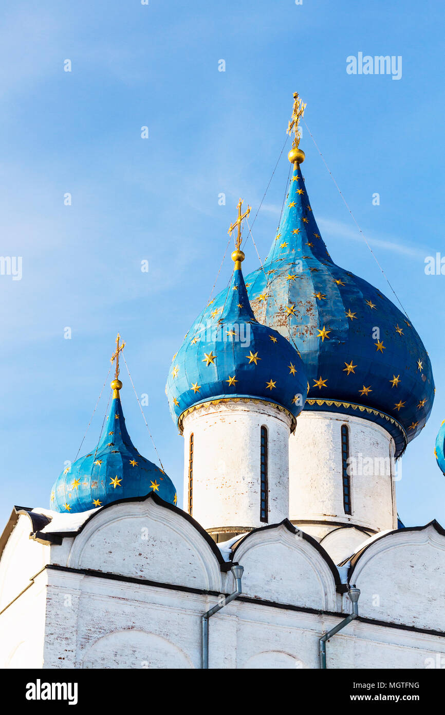 Cattedrale della Natività della Vergine ( La Cattedrale della Natività della Theotokos) nel Cremlino di Suzdal a Vladimir oblast della Russia Foto Stock