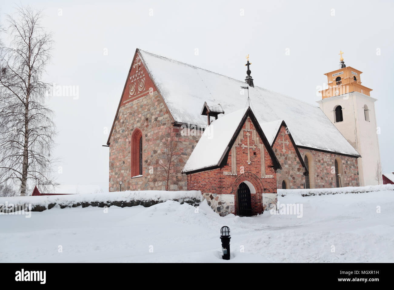 Vecchia chiesa di Gammelstad, Svezia Foto Stock