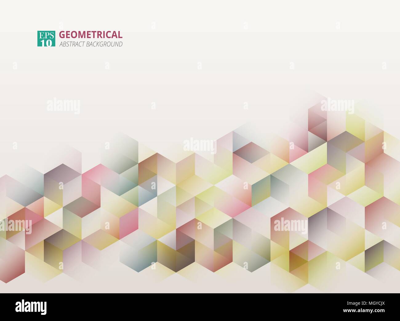 Abstract del pentagono geometrica pattern colorato sfondo. Utilizzando in vari obiettivi, banner, brochure, presentando, flyer. Eps vettoriali10 Illustrazione Vettoriale