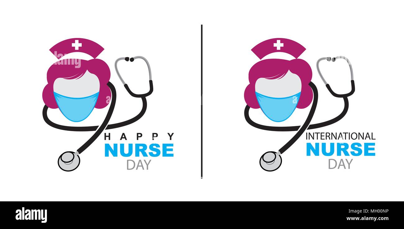 International infermieri giorno, 12 maggio. Illustrazione Vettoriale di felice giorno infermiere. immagine vettoriale. Illustrazione Vettoriale