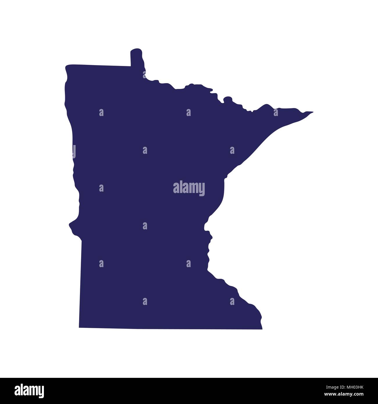 Mappa del Minnesota Illustrazione Vettoriale