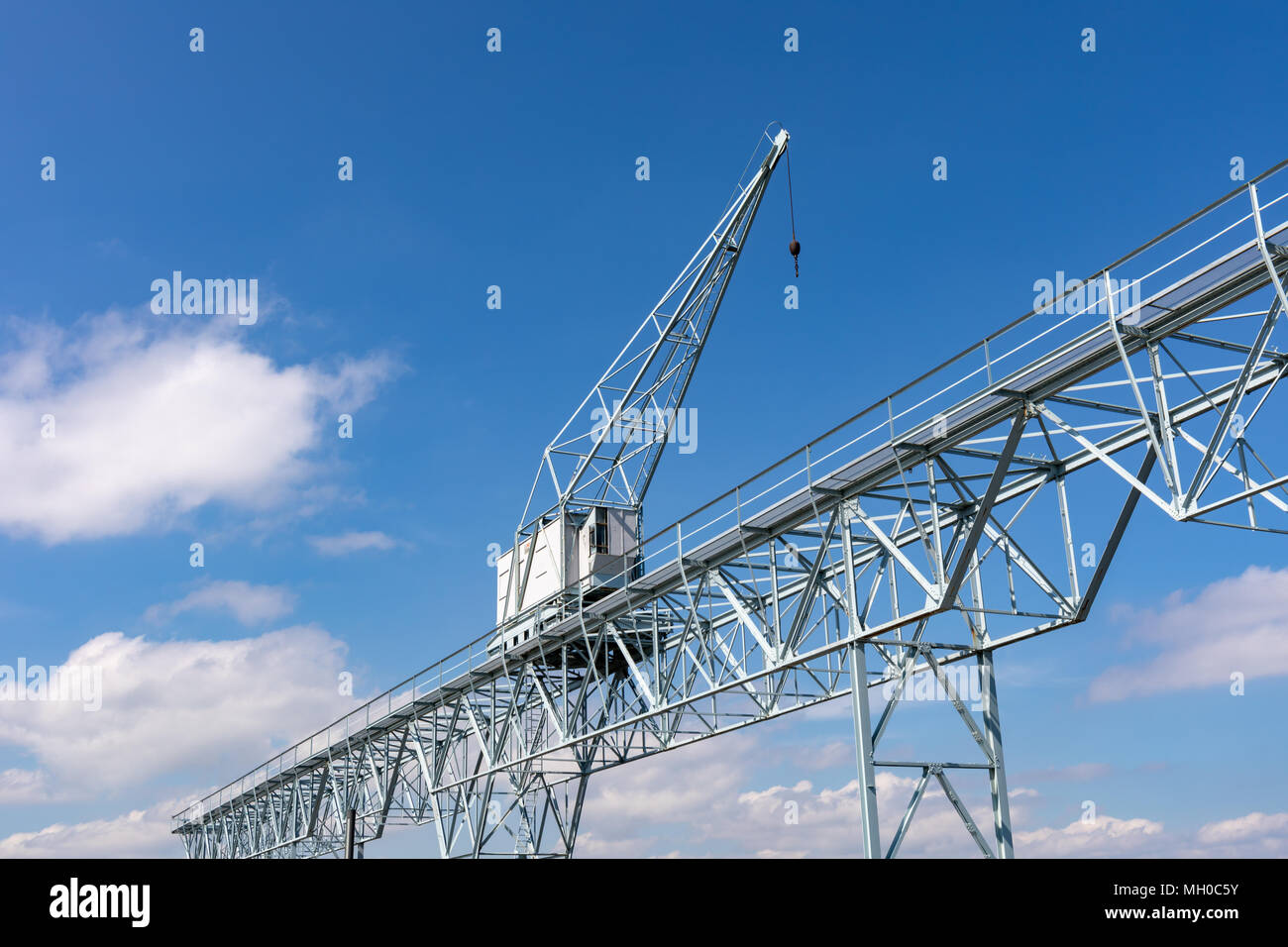 Vecchia gru su Dokøen (l'isola Dock), Copenhagen, Danimarca Foto Stock