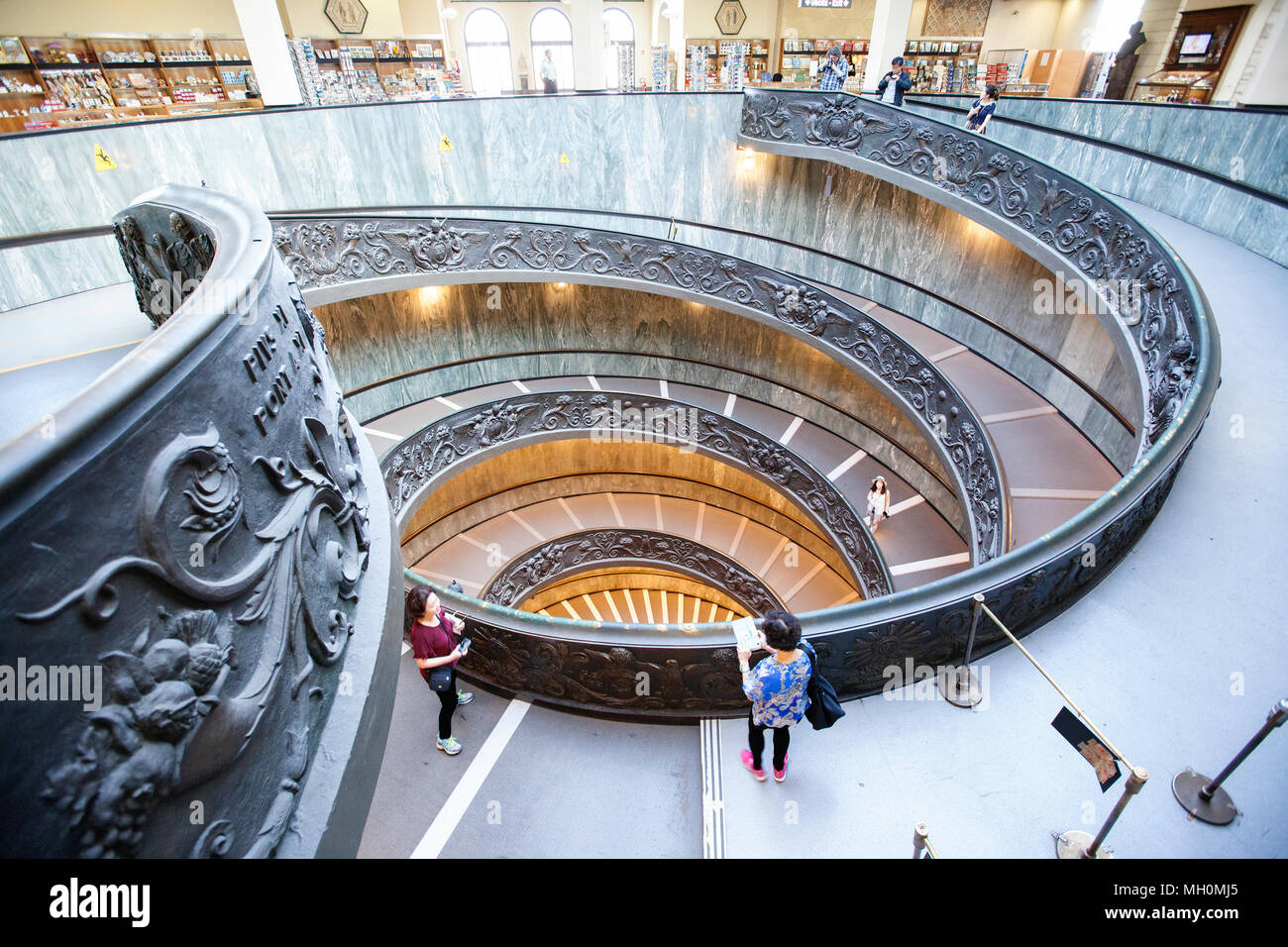 Vaticano Bramantes scalinata a spirale Foto Stock
