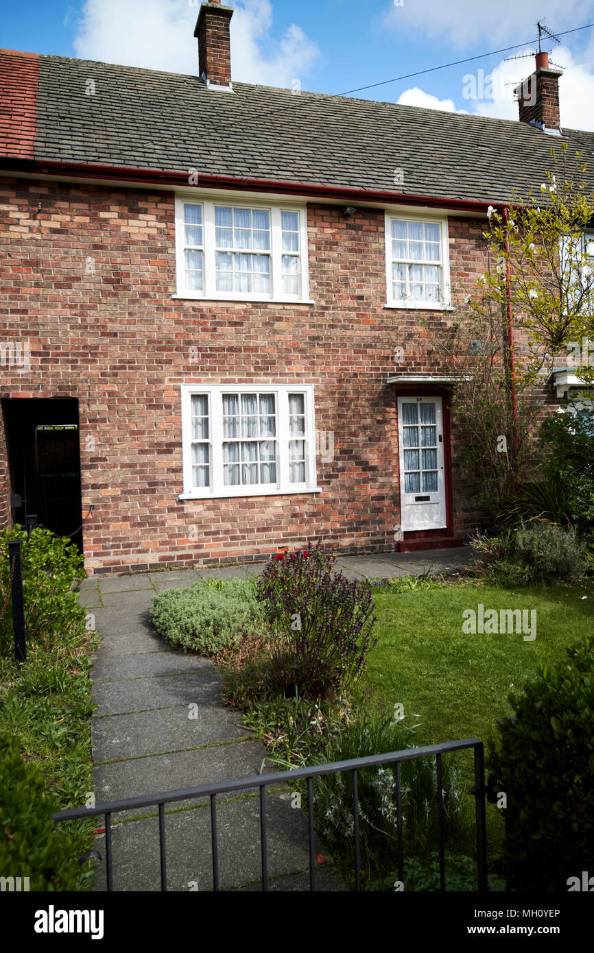 Mccartney family home home di Paul Mccartney forthlin road Liverpool Merseyside England Regno Unito Foto Stock