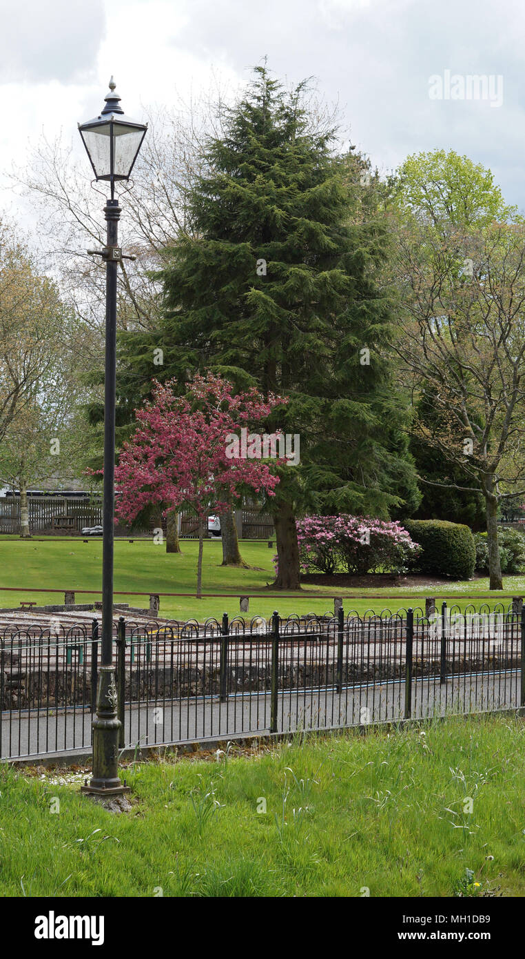 Strathaven Park, Giovanni Hastie Park, South Lanarkshire in una giornata di sole Foto Stock