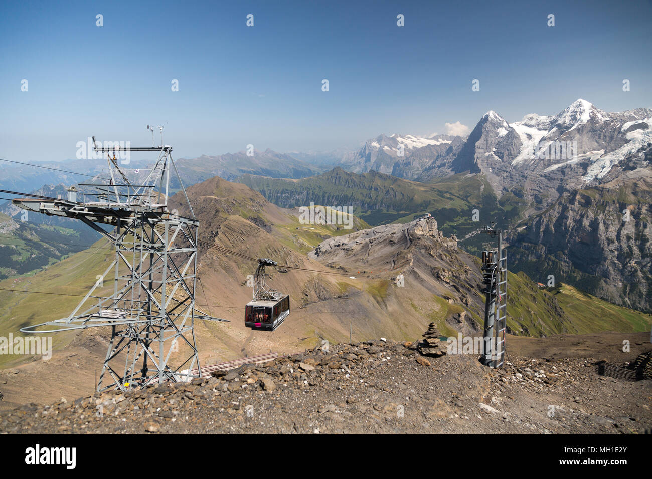 Dramtic viste dal Schilthorn picco in Svizzera Foto Stock