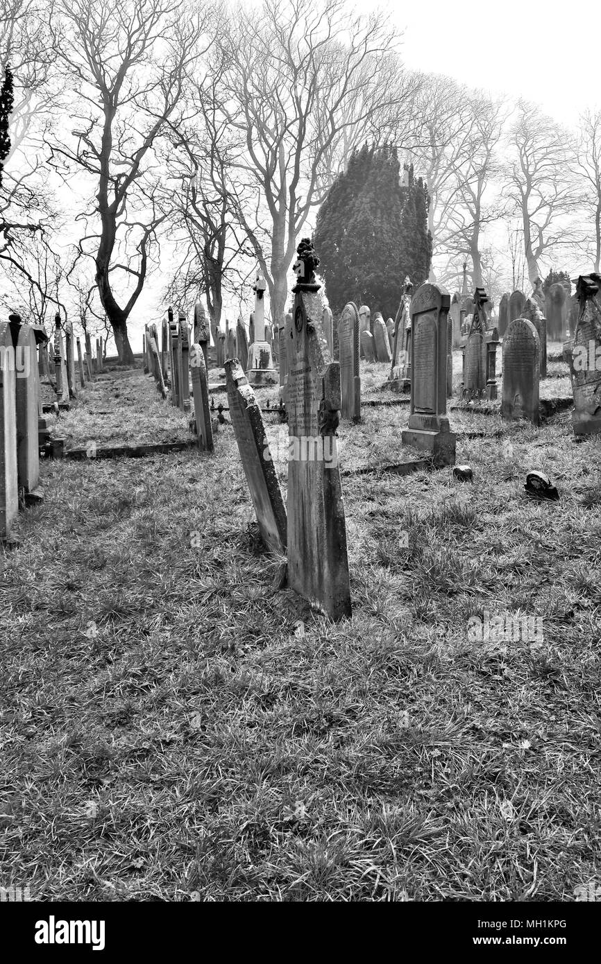 Haworth chiesa cimitero Foto Stock