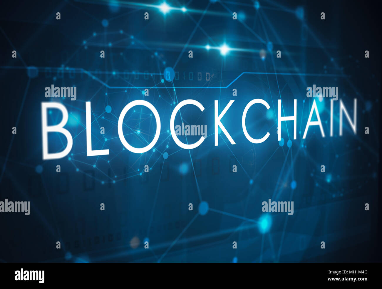 Blockchain concetto tecnologico Foto Stock