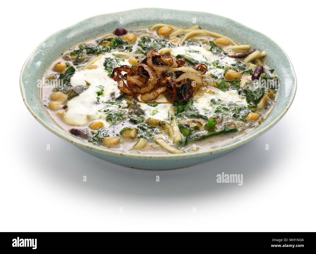 Ceneri reshteh, persiano nuovi anni noodle soup Foto Stock