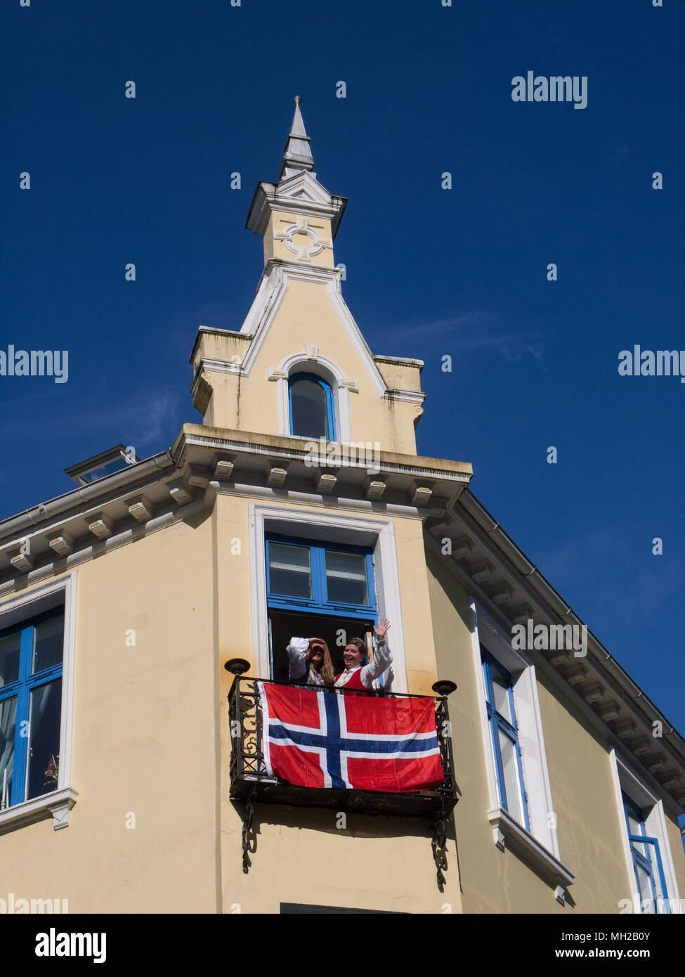 Costituzione norvegese, il giorno 17 Maggio, syttende mai Foto Stock