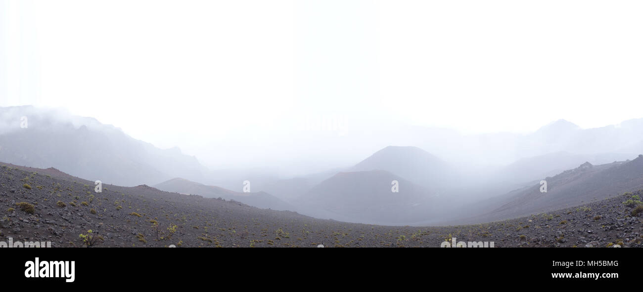 Haleakalā montagna in Oriente Maui una massiccia schermato Foto Stock