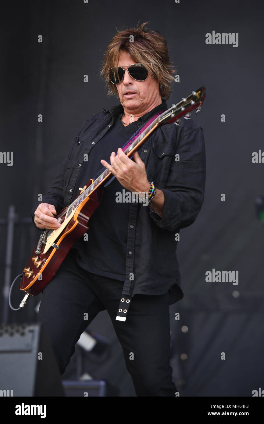 SUNRISE FL - 29 aprile: Dean cetta di tempio in pietra Pilotsat Markham Park il 29 aprile 2018 in Sunrise, Florida. Persone: Dean cetta Foto Stock