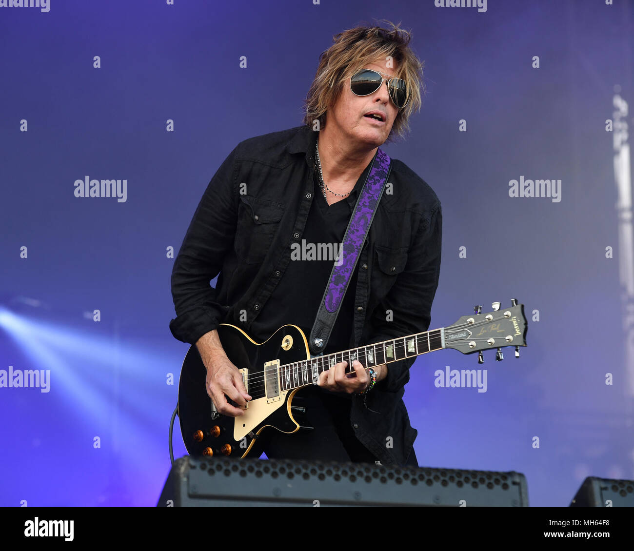 SUNRISE FL - 29 aprile: Dean cetta di tempio in pietra Pilotsat Markham Park il 29 aprile 2018 in Sunrise, Florida. Persone: Dean cetta Foto Stock