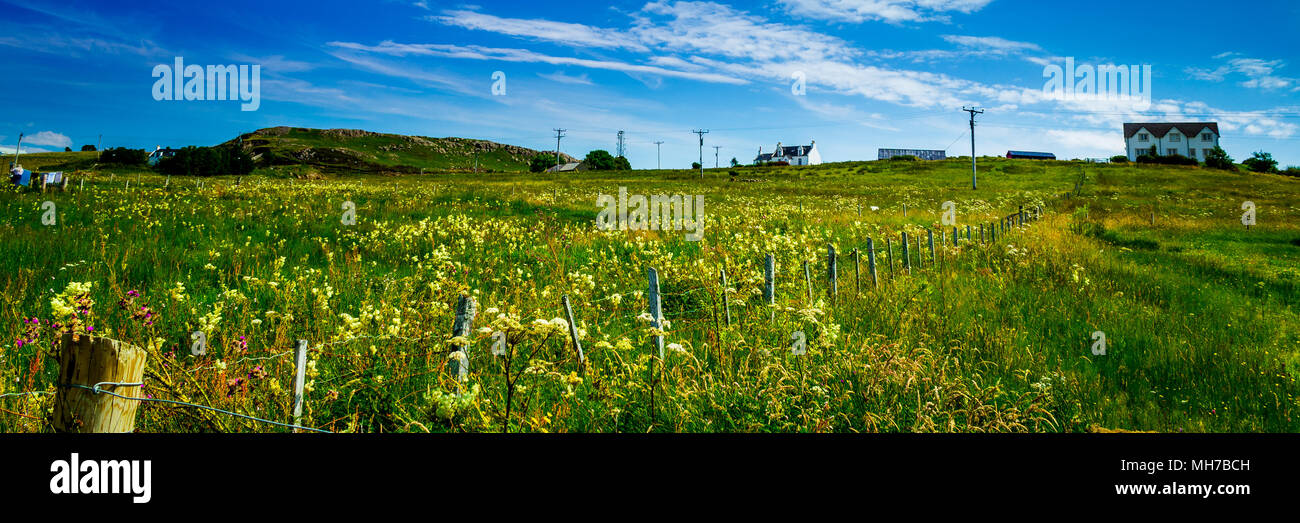 Scozia highland paesaggio e casa Foto Stock