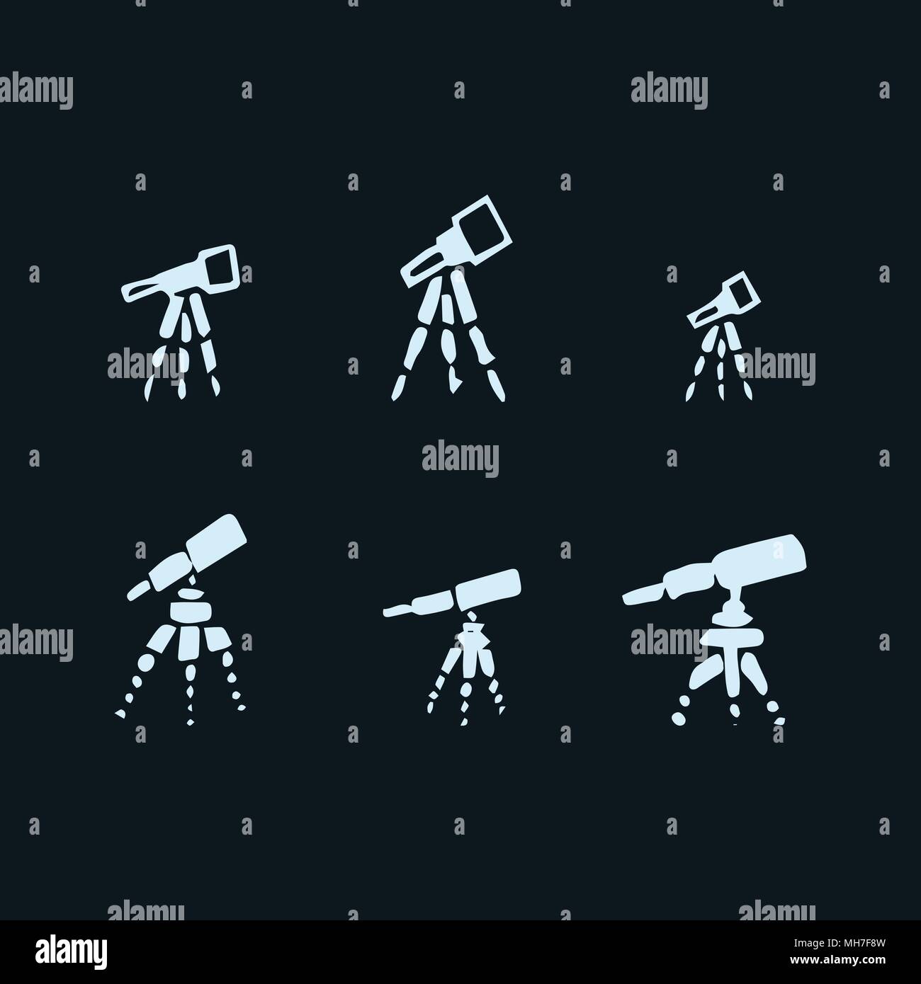 Telescope silhouette Immagini Vettoriali Stock - Alamy