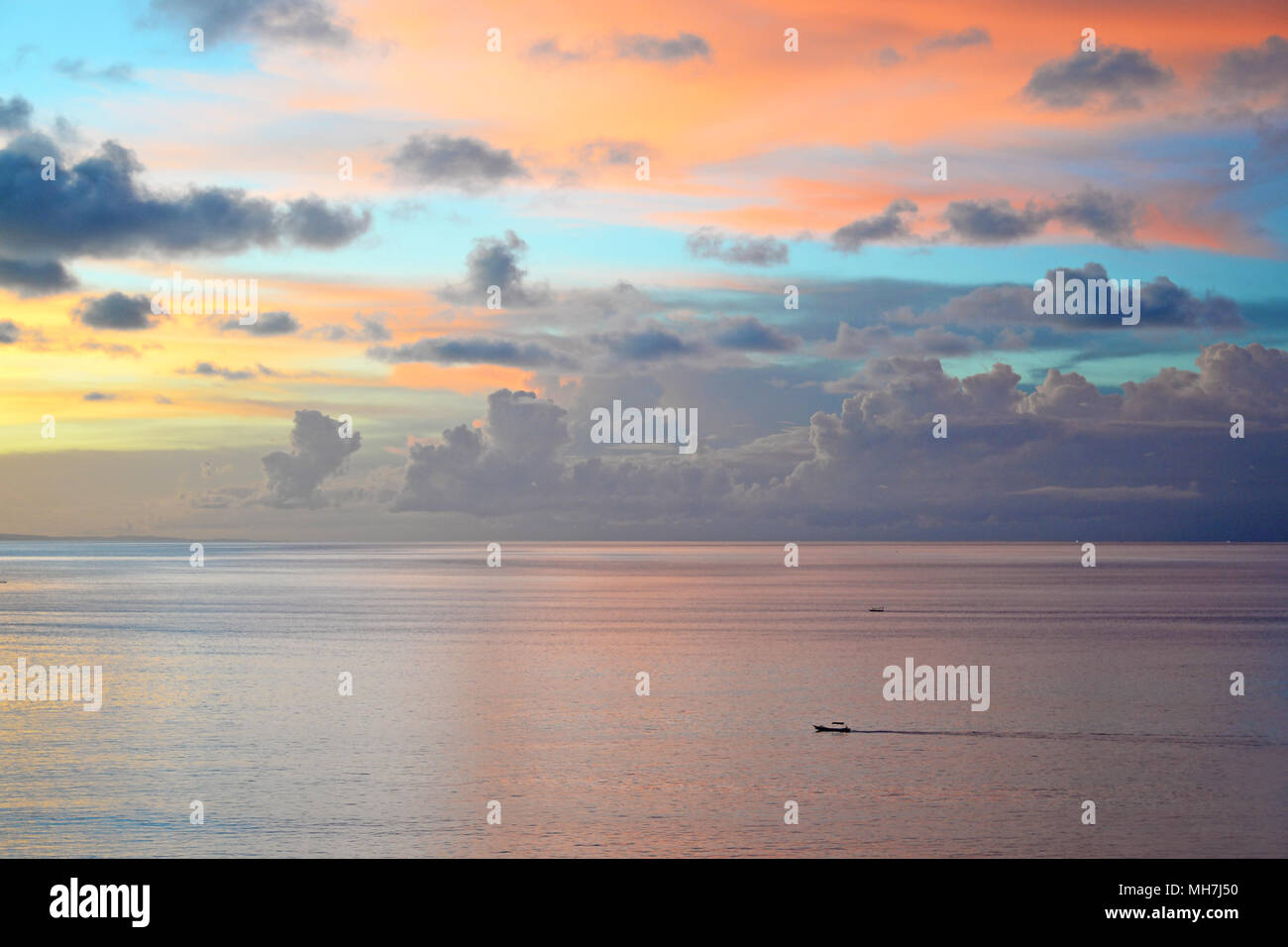 Tramonto in Bingin Beach, Bali Foto Stock