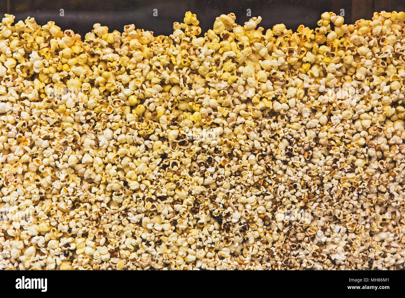 Popcorn sfondo alimentare Foto Stock