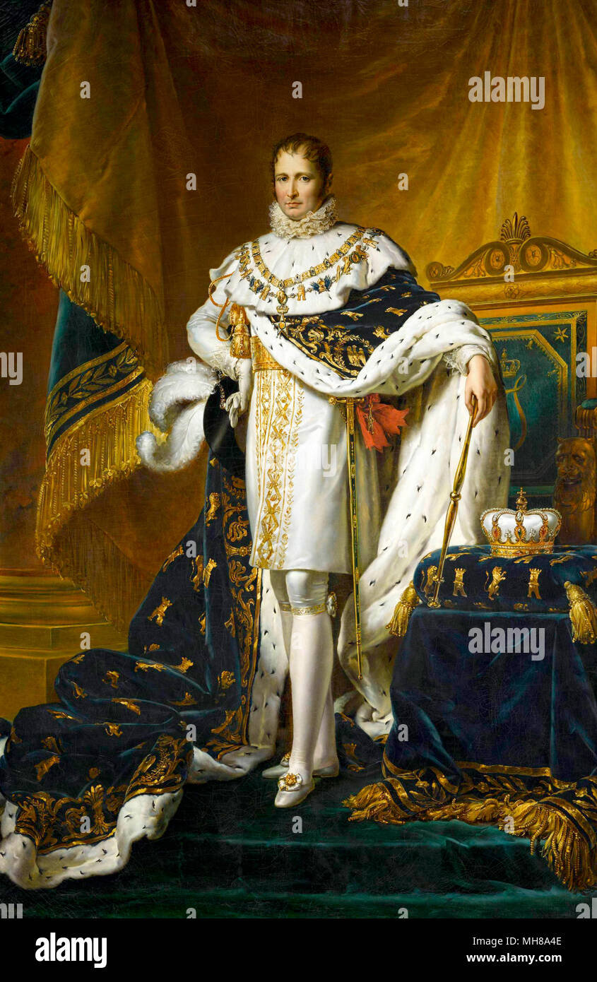 Joseph-Napoléon Bonaparte, nato Giuseppe Buonaparte (1768 - 1844) diplomatico francese e nobile, il fratello maggiore di Napoleone Bonaparte che ha fatto di lui il re di Napoli e Sicilia (1806-1808, come Giuseppe I), e più tardi il re di Spagna (1808-1813, come José I). Ritratto di François Gérard Foto Stock