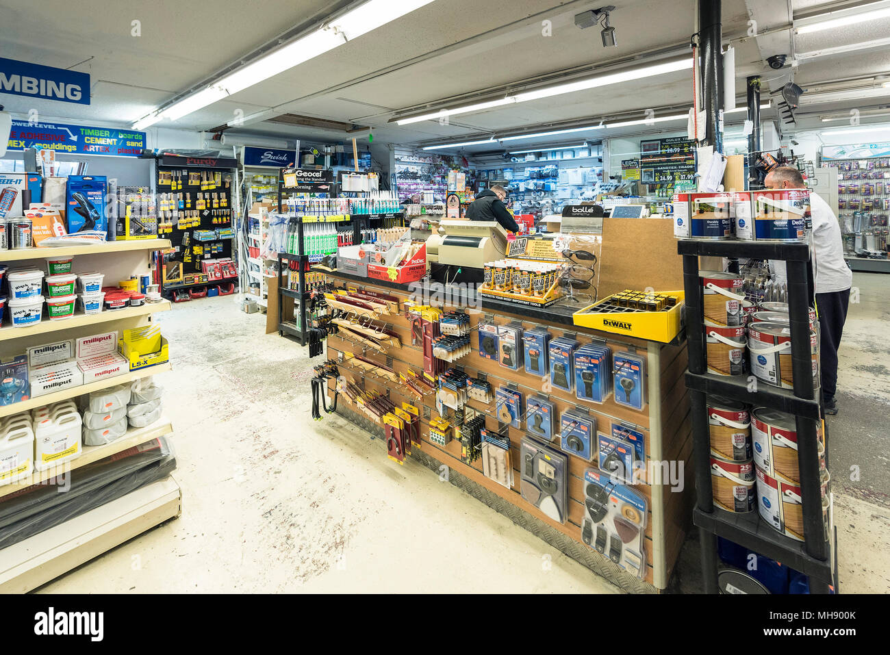 L'interno di un negozio di bricolage. Foto Stock