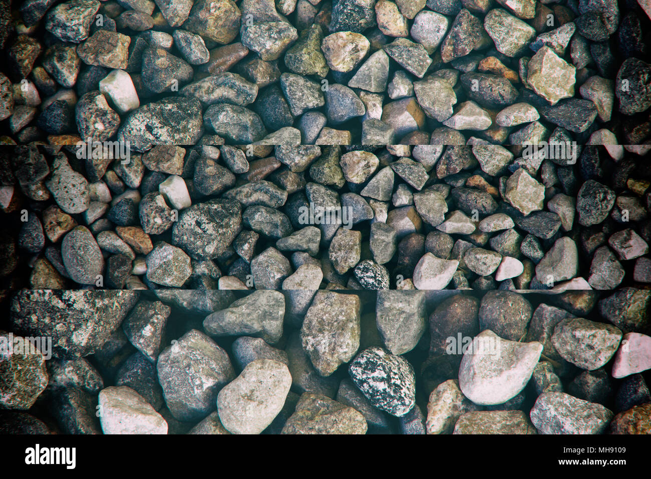 Tessitura della pietra, roccia livello superficiale, di ghiaia sfondo per sito web o dispositivi mobili. Foto Stock