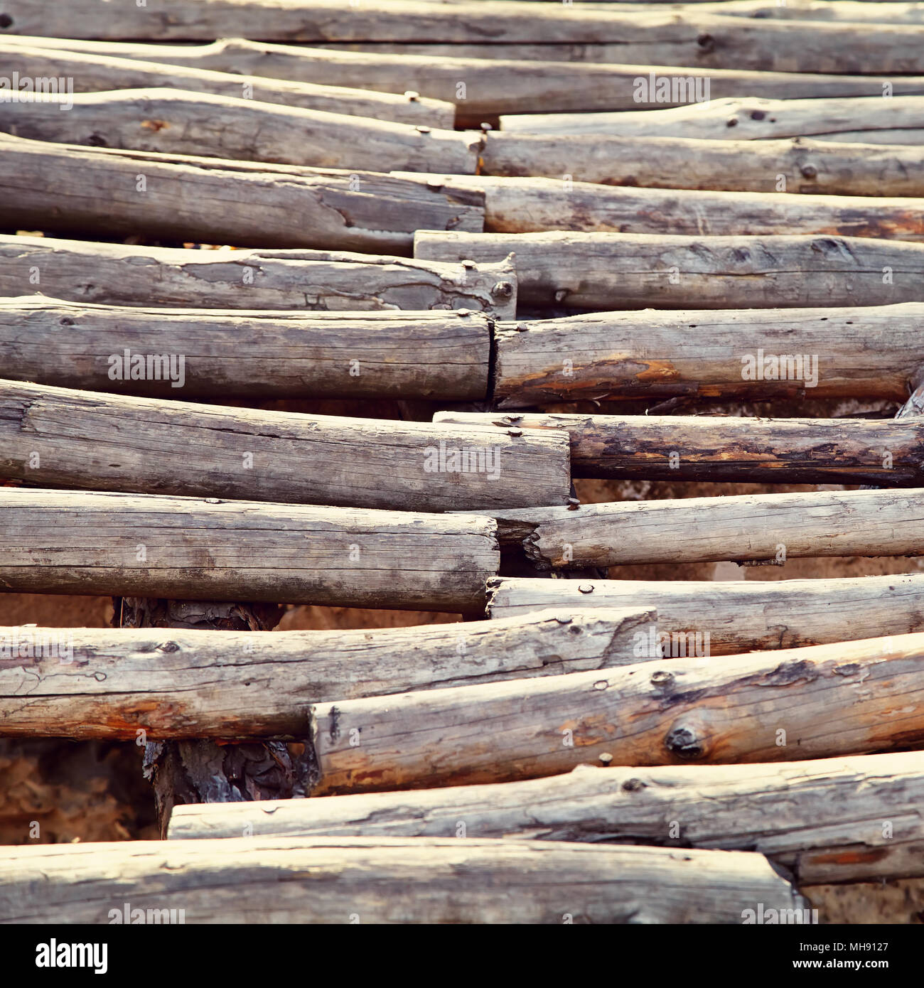 Tondo di Sfondo legno Foto Stock