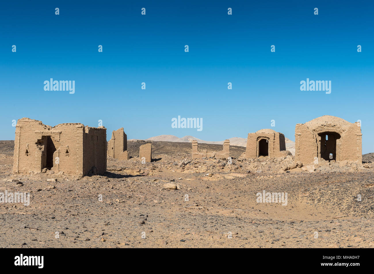 Al-Bagawat (El-Bagawat), un antico cimitero cristiano, uno dei più antichi al mondo, Kharga Oasis, Egitto Foto Stock