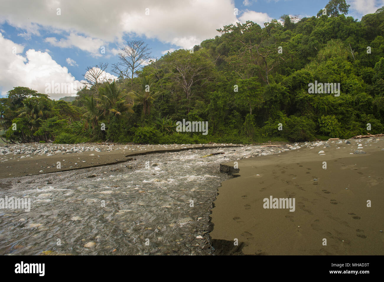 Carate Beach, Parco Nazionale di Corcovado, Costa Rica, Centroamerica Foto Stock