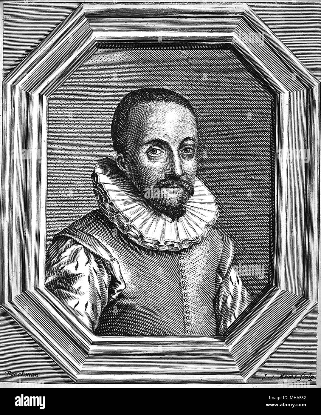 HANS LIPPERSHEY (1570-1619) German-Dutch spettacolo maker e possibile inventore del telescopio. Foto Stock