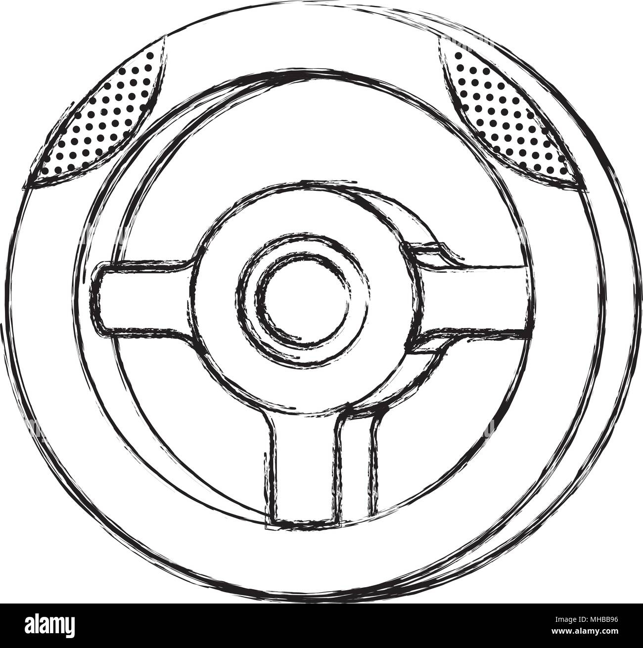 Ruota auto driver icona isometrica Illustrazione Vettoriale