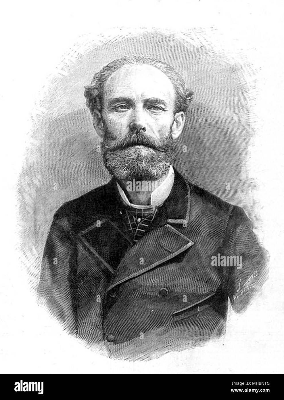 José María Casado del Alisal (1830/32 - 1886) ritratto spagnolo e pittore di storia. Foto Stock