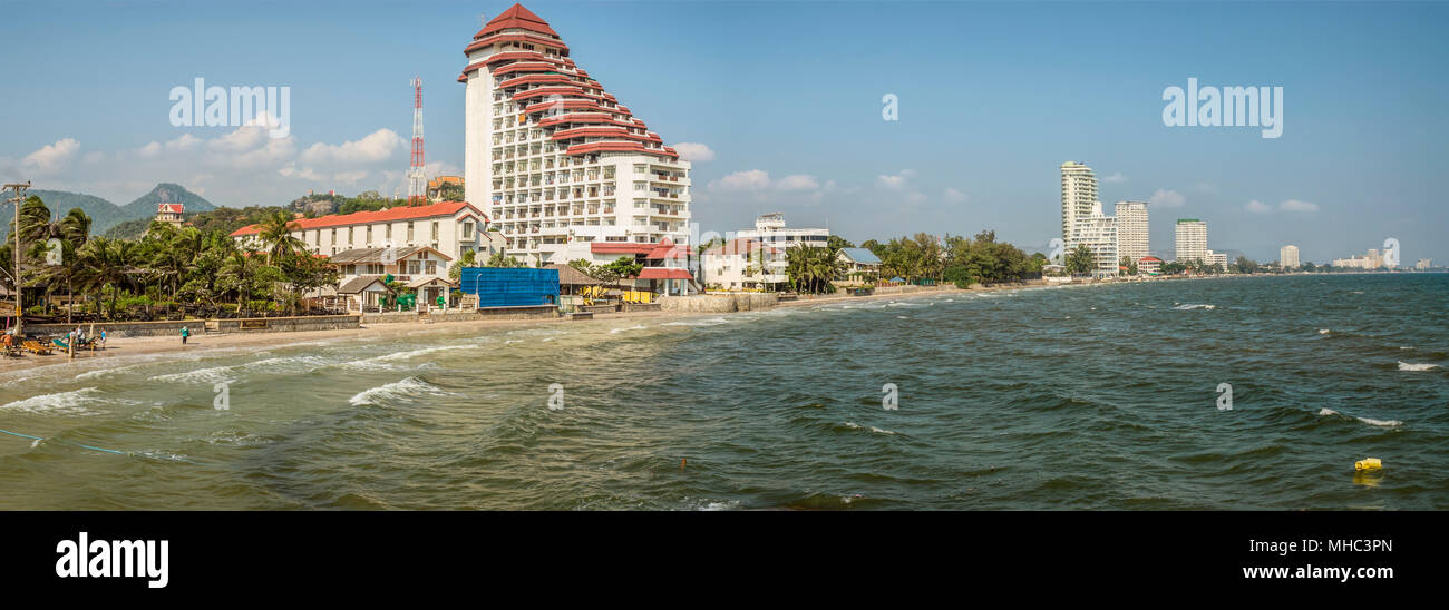 Costa e spiaggia di Hua Hin, Thailandia Foto Stock