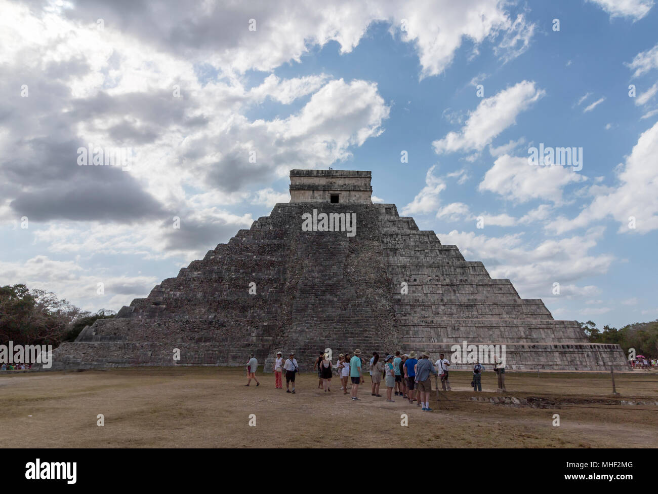 Chichen Itza è un monumentale calendario maya che è stata segnalata su fo le nuove 7 meraviglie del mondo. Foto Stock