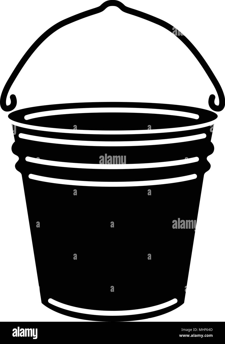 Metallo icona della benna. Illustrazione semplice della benna in metallo icona vettore per il web Illustrazione Vettoriale