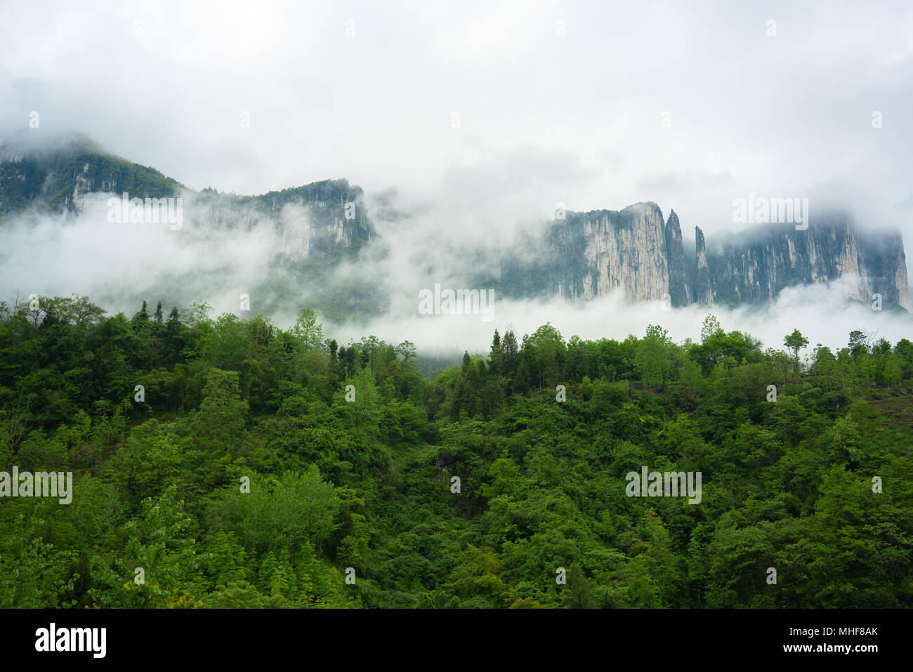 Vista di Mufu Grand Canyon in Enshi Hubei Cina Foto Stock