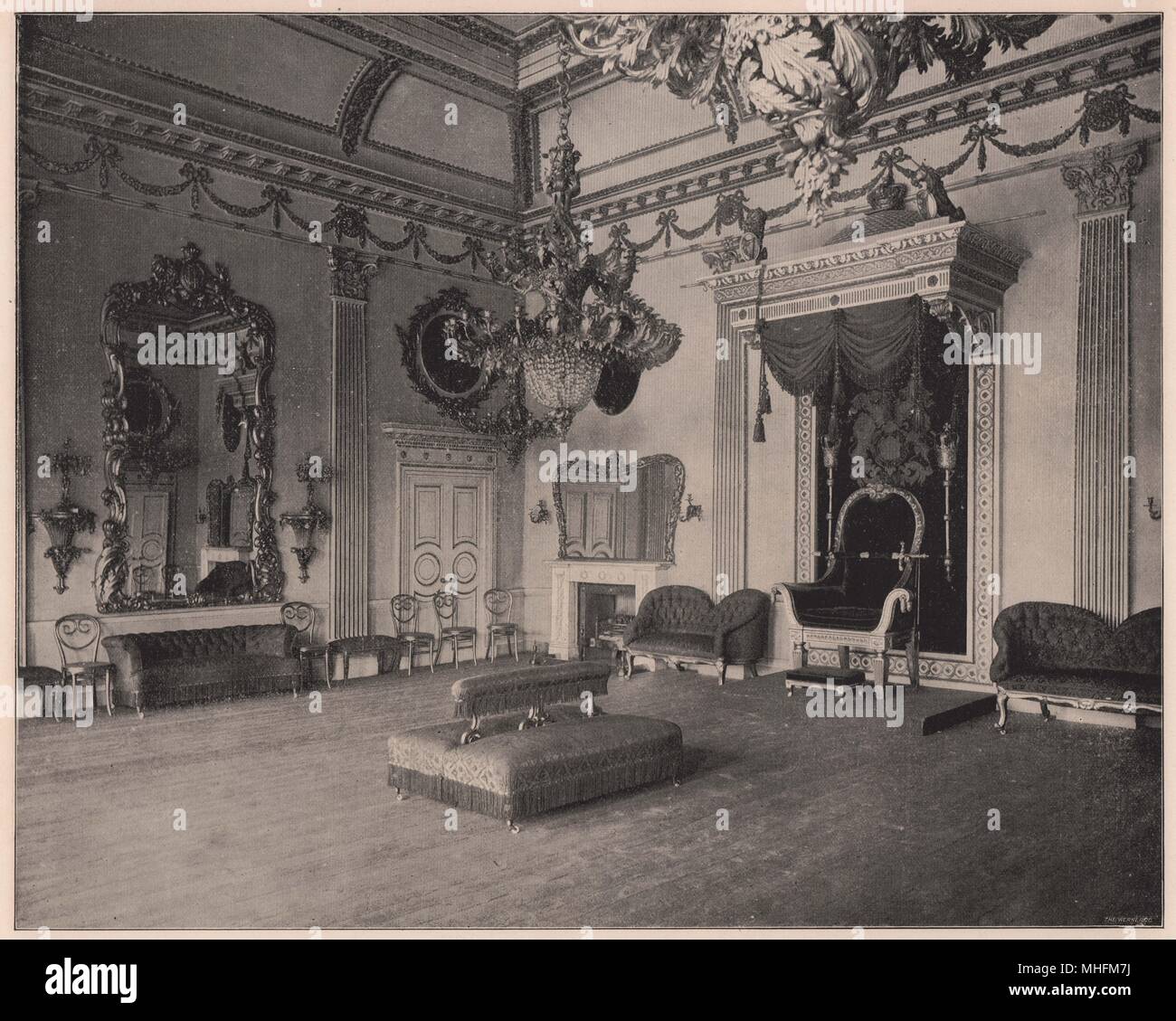 Sala del Trono al castello di Dublino - Il castello di Dublino è stato costruito mediante l Arcivescovo della città nel 1220 Foto Stock