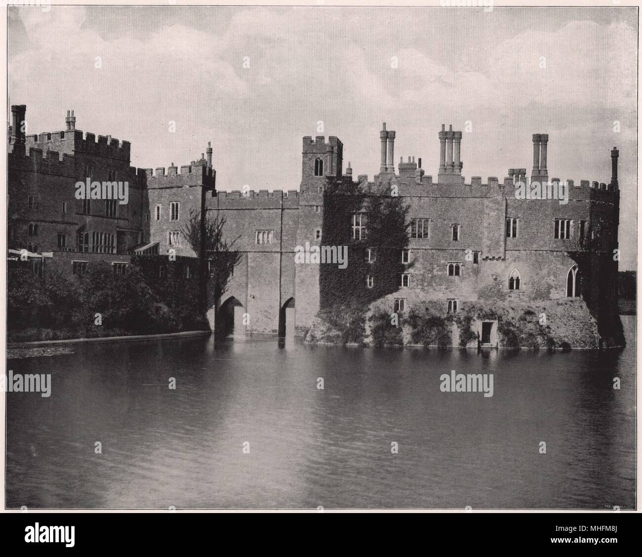 Il Castello di Leeds, vicino a Maidstone, Kent, è nel libro di Domesday risalire a led o Ledian, che nella metà del IX secolo, d… Foto Stock