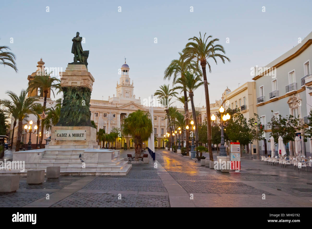 Plaza de San Juan de Dios, Cadice, Andalusia, Spagna Foto Stock