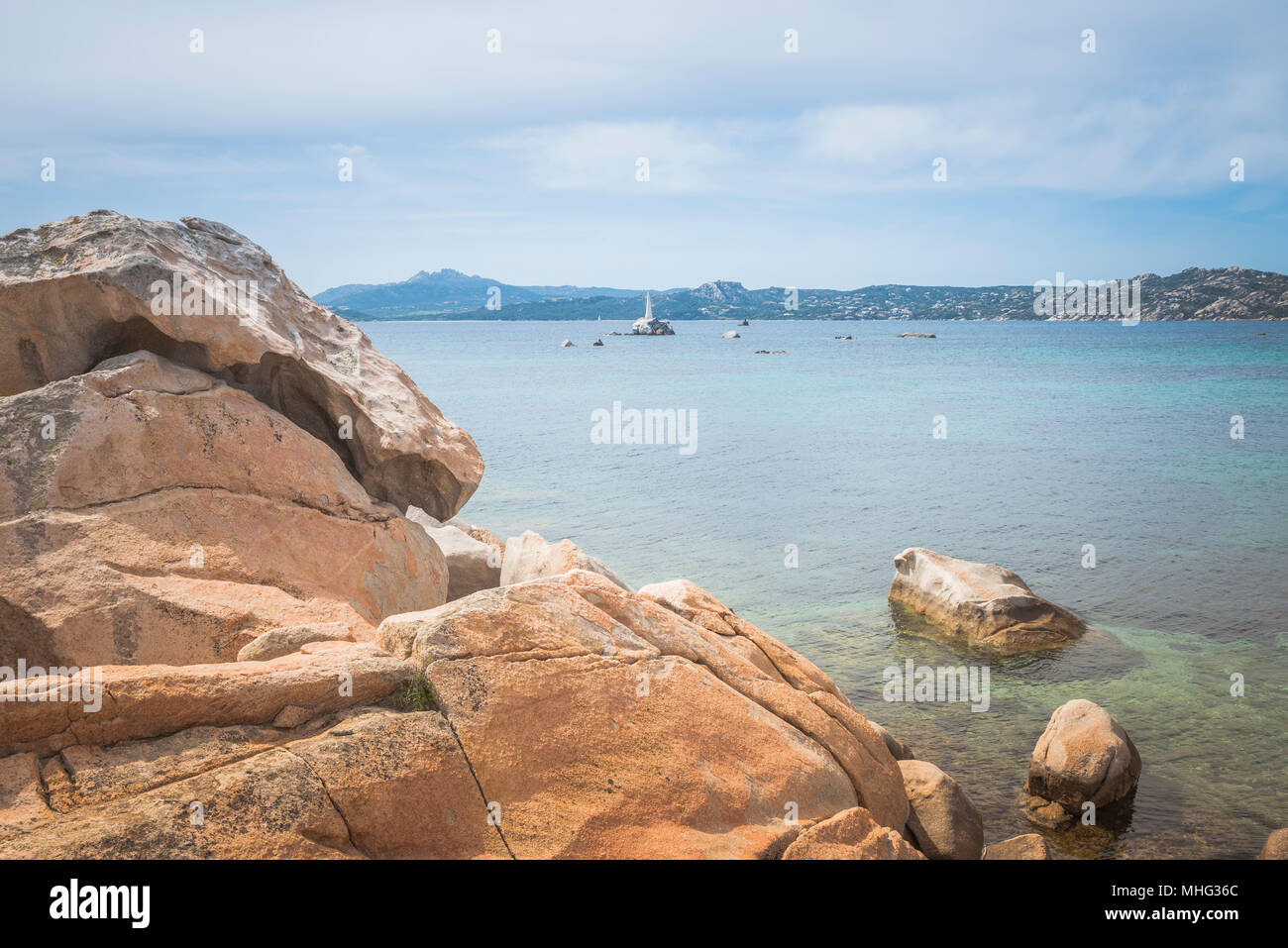 La Maddalena villaggio nell'isola della Maddalena, Sardegna, Italia Foto Stock