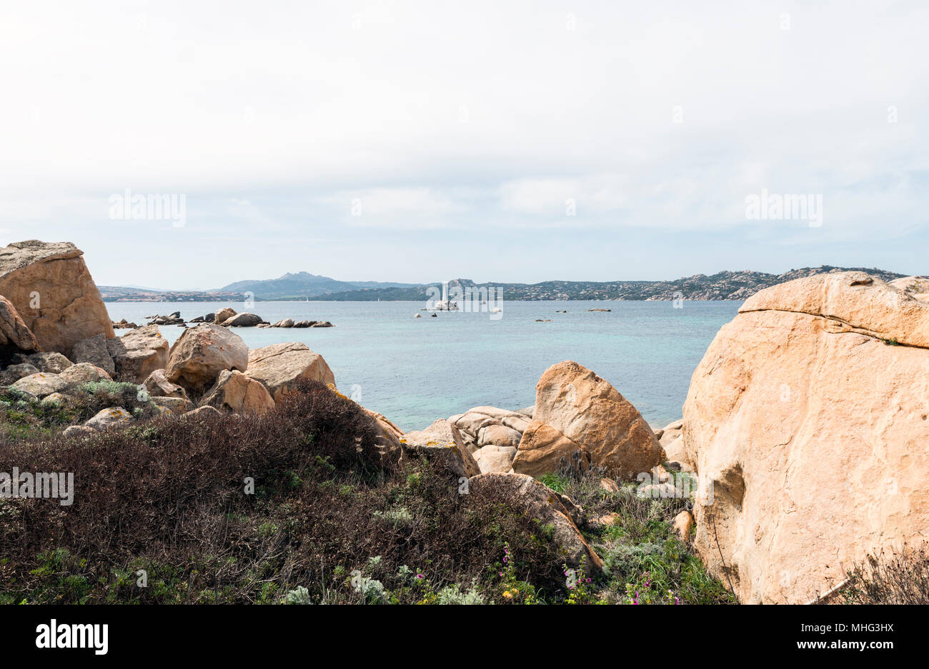 La Maddalena villaggio nell'isola della Maddalena, Sardegna, Italia Foto Stock