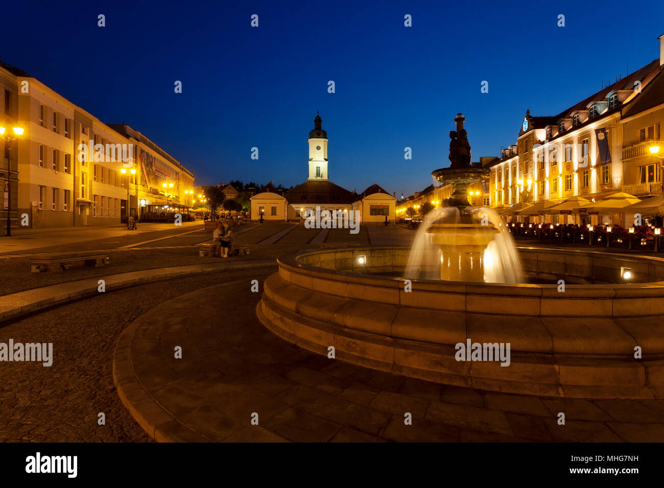 Bialystok, città vecchia, il municipio, Podlasie, Polonia. Foto Stock