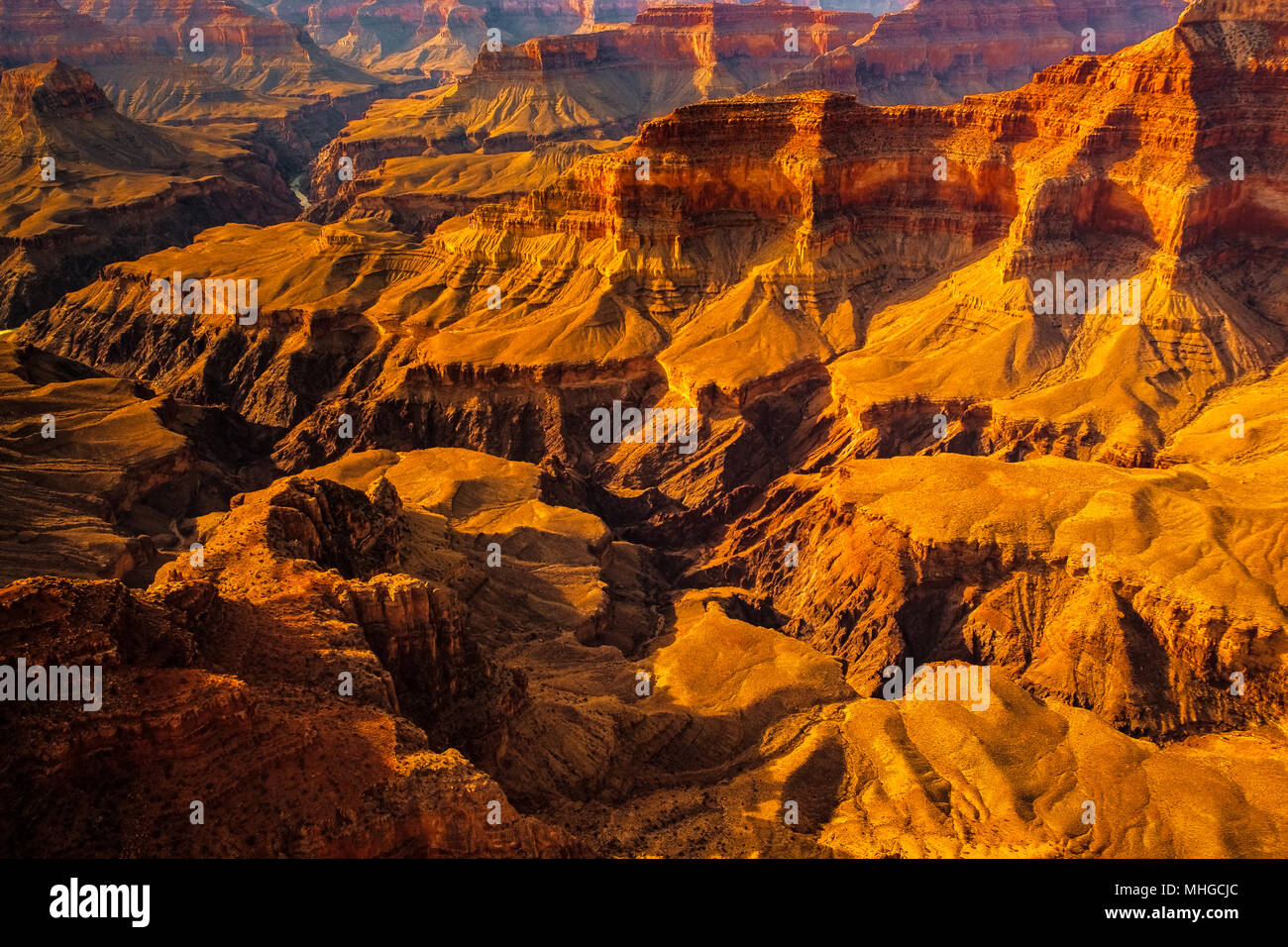 Paesaggio della vista di dettaglio del Grand Canyon, Arizona, Stati Uniti d'America Foto Stock