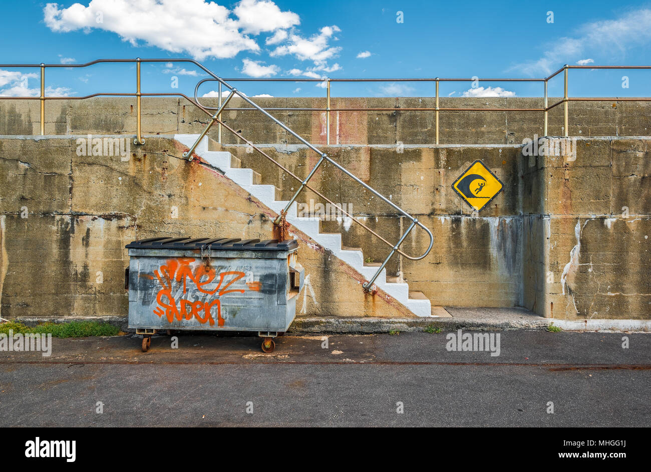 Passaggi a Warrnambool frangiflutti, Warrnambool, Victoria, Australia Foto Stock