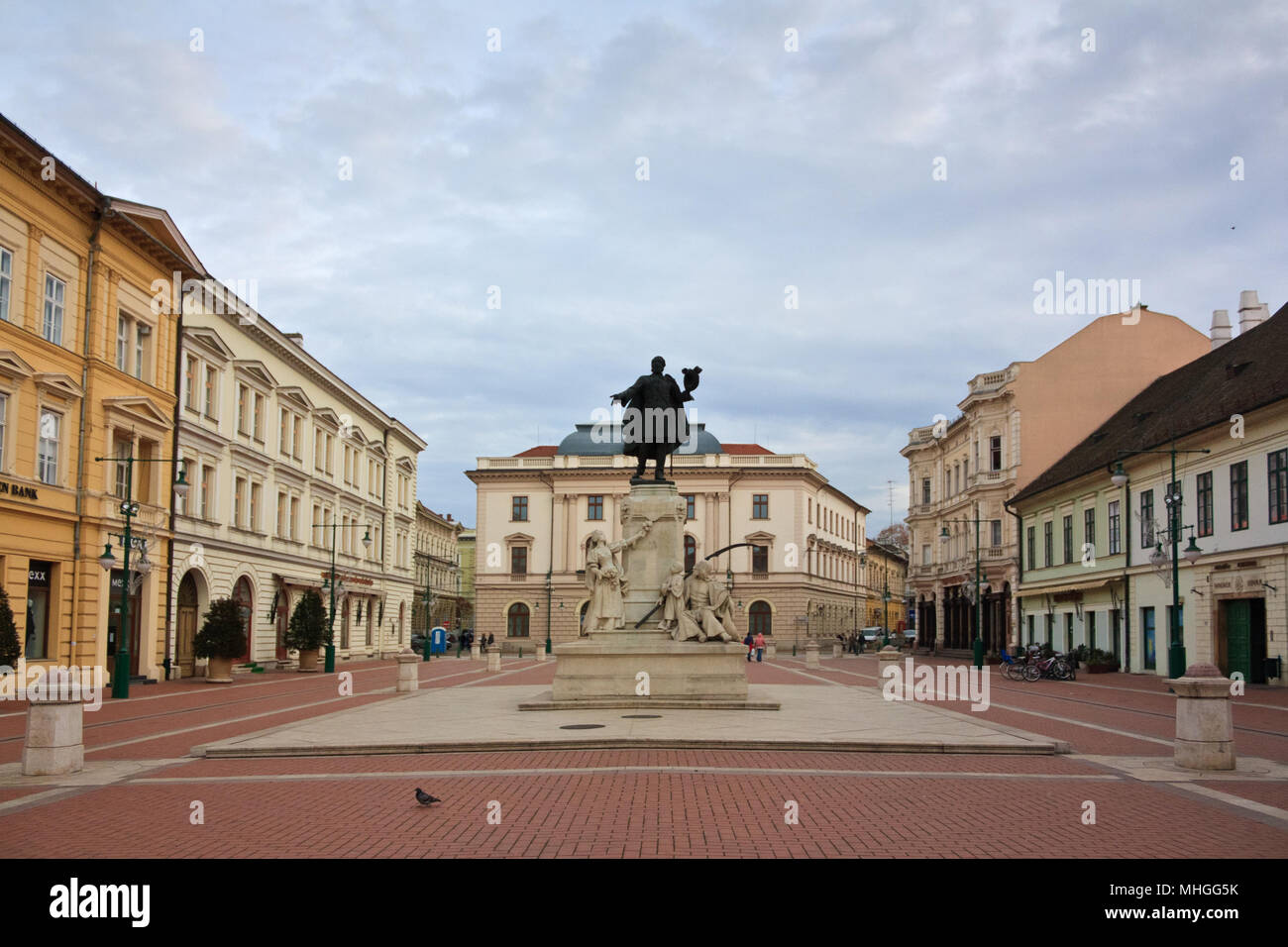 La zona pedonale a Szeged Ungheria Foto Stock