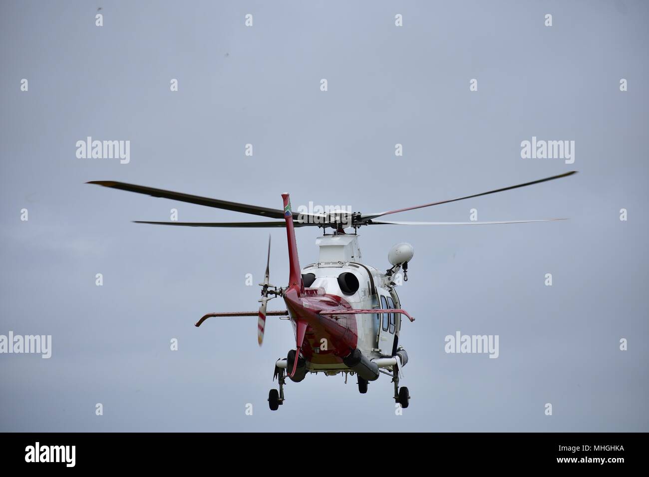 Missione compiuta: discendente mare Salvataggio in elicottero. Foto Stock