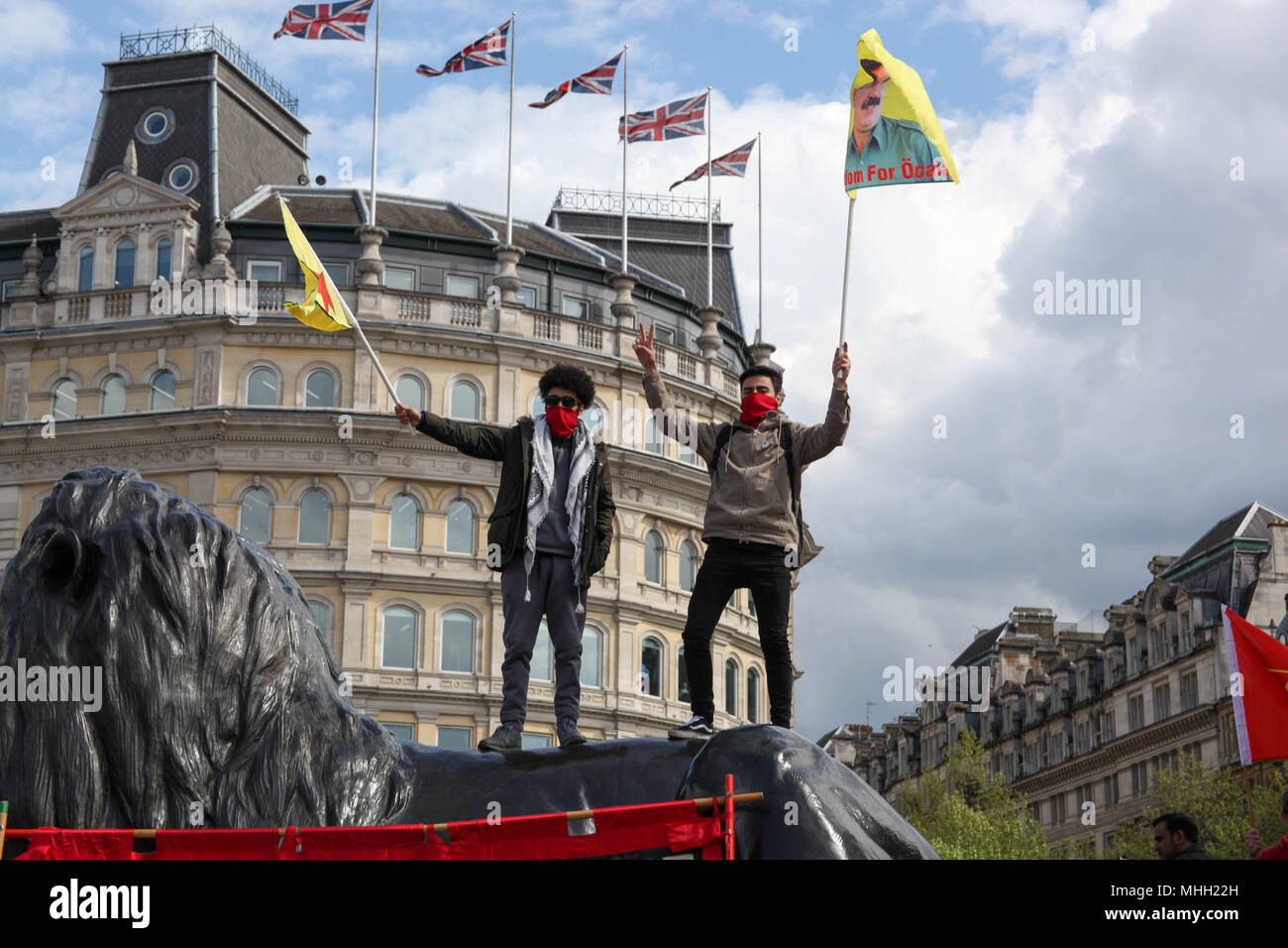 Londra, Regno Unito. Il 1 maggio 2018. Manifestanti curdi a Mayday Credito: Alex Cavendish/Alamy Live News Foto Stock